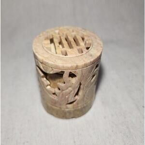 2 5/8" Antique Chinese natural shoushan stone hand carved Dragon